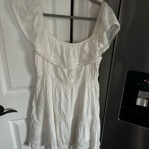 Altar'd State White Ruffled Tiered Blouse